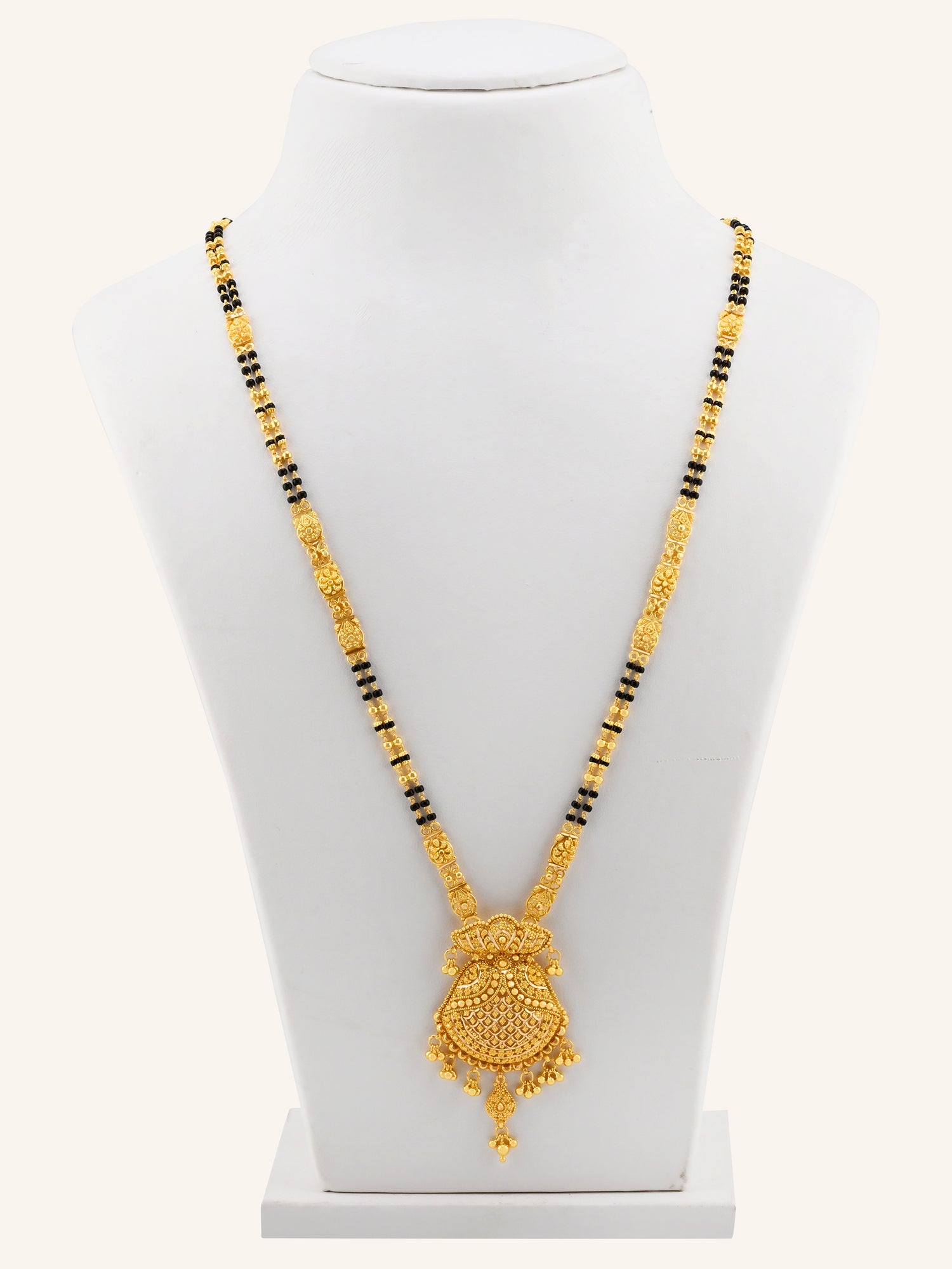 22ct Gold 2 Row Long Mangal Sutra