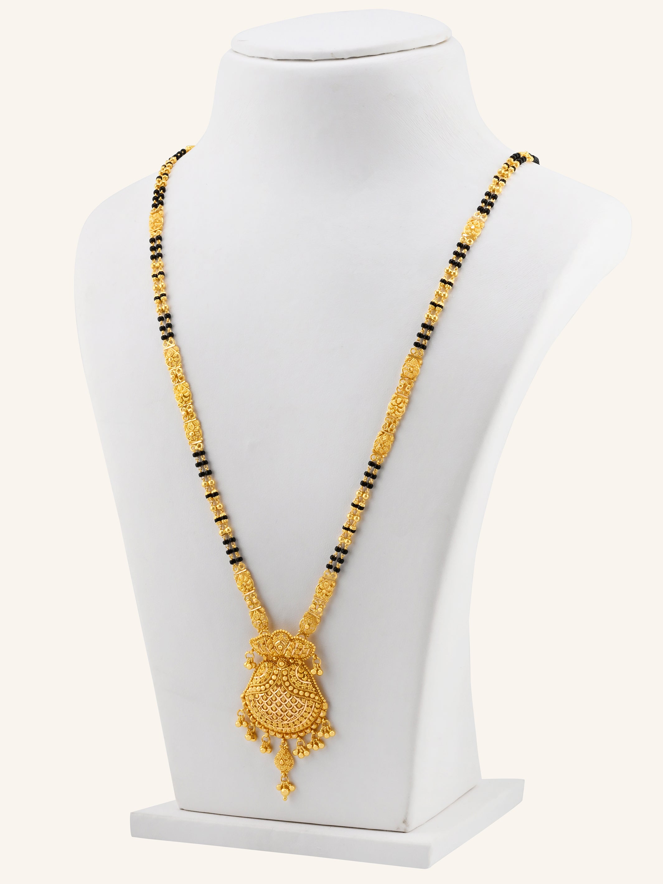 22ct Gold 2 Row Long Mangal Sutra