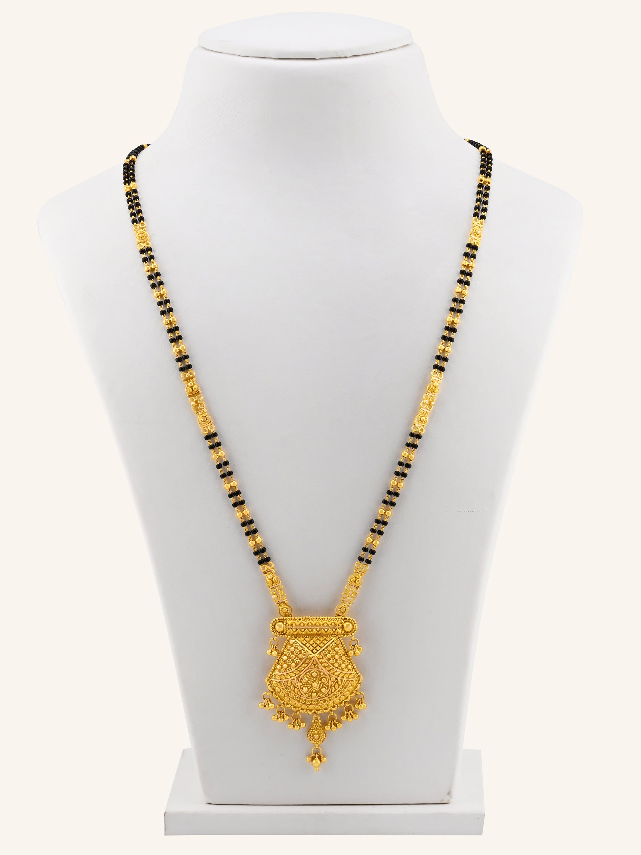 22ct Gold 2 Row Long Mangal Sutra