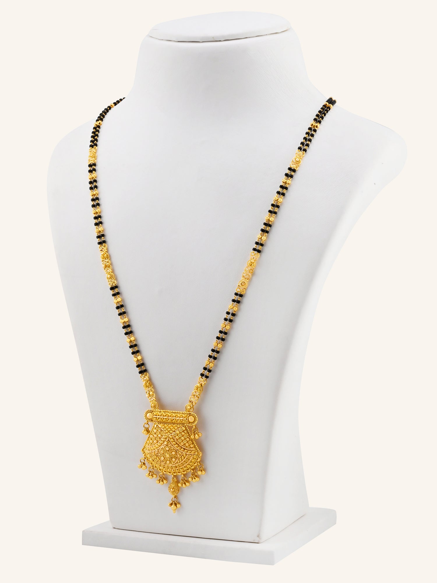 22ct Gold 2 Row Long Mangal Sutra