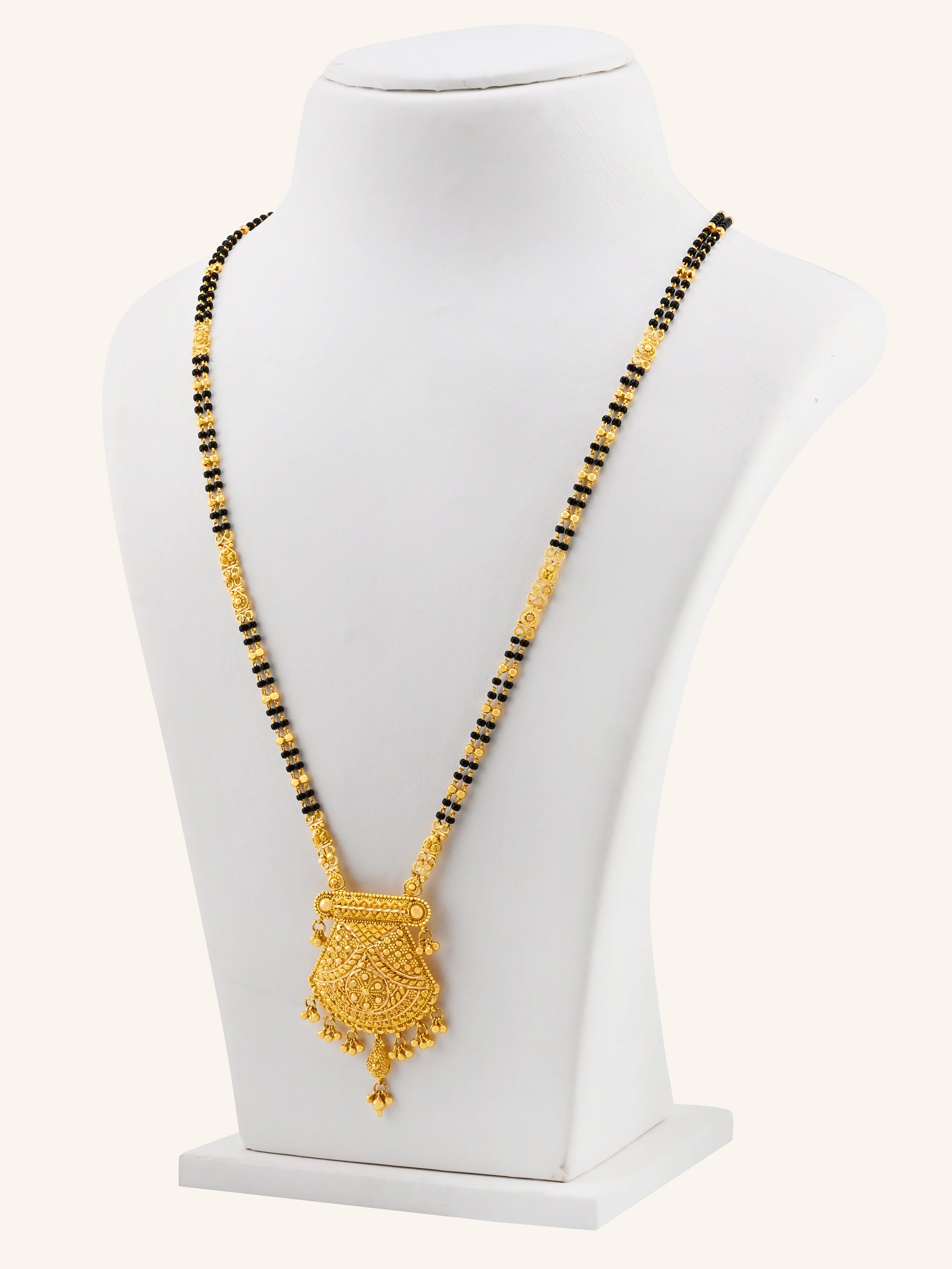 22ct Gold 2 Row Long Mangal Sutra