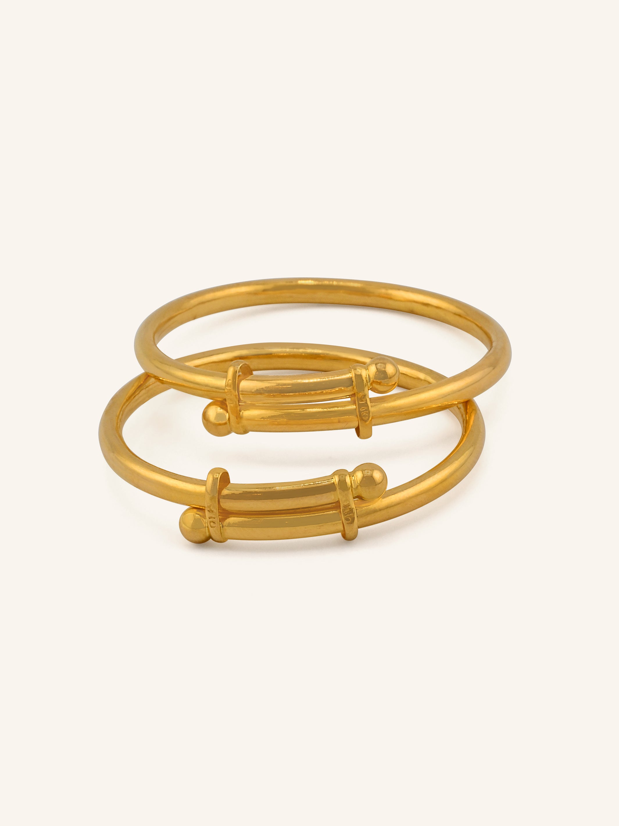 22ct Gold Adjustable Pair Baby Bangle