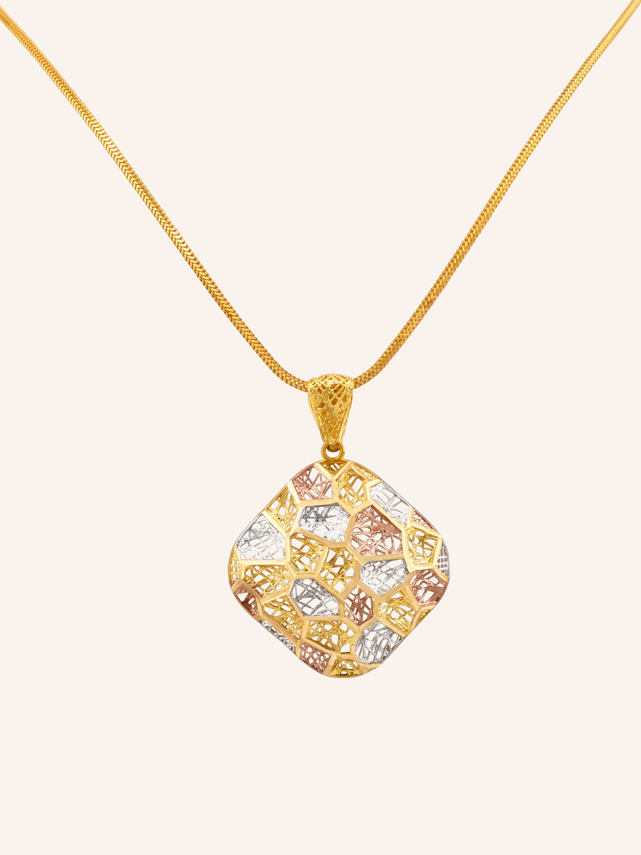 22ct Gold Three Tone Pendant