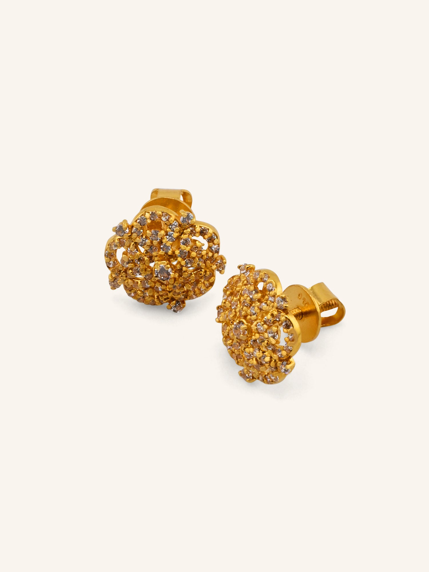 22ct Gold CZ Pendant Set