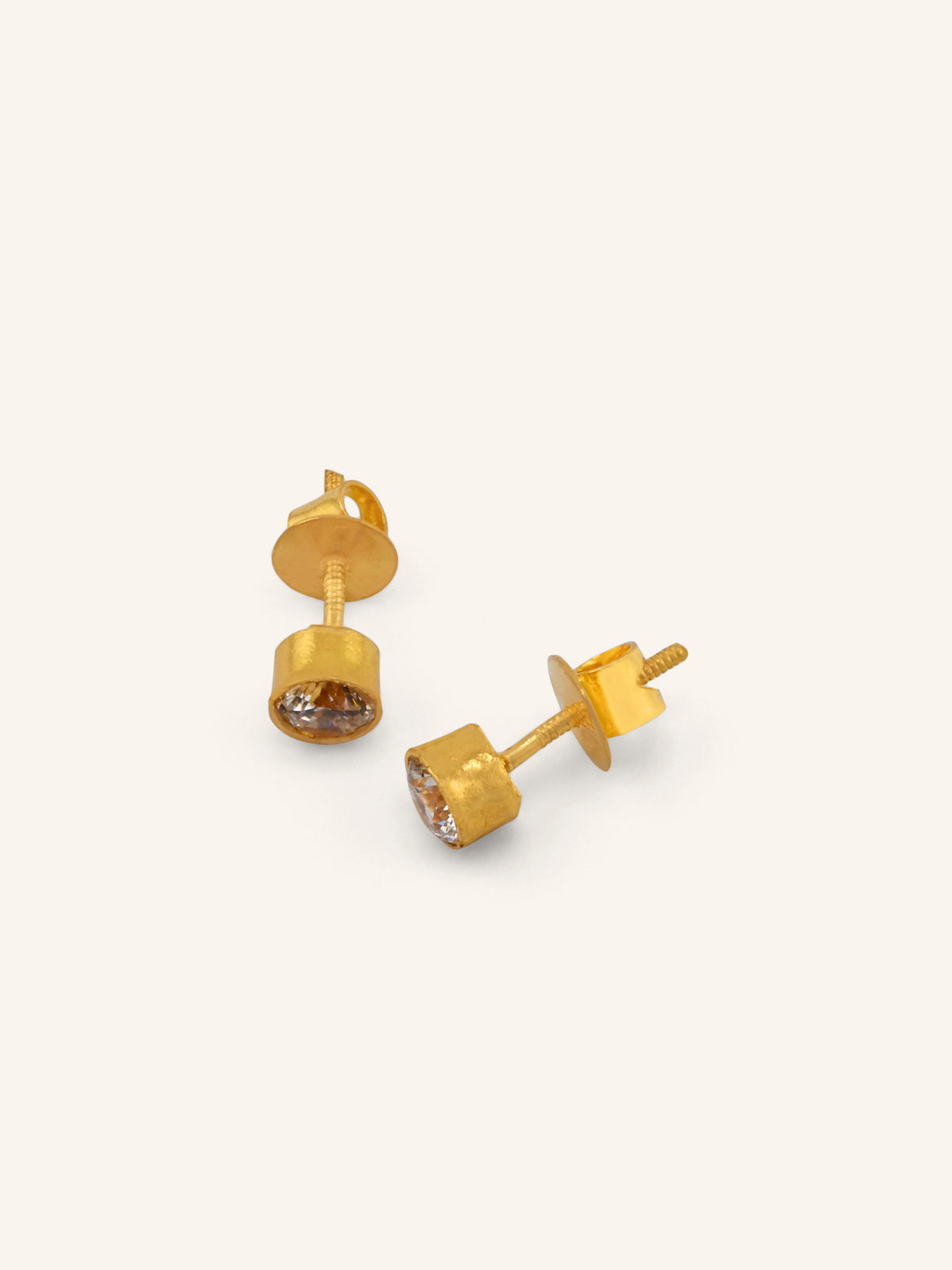 22ct Gold CZ Round Pendant Set