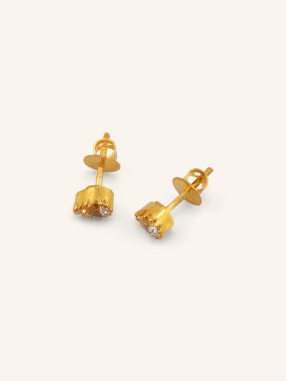22ct Gold CZ Teardrop Pendant Set