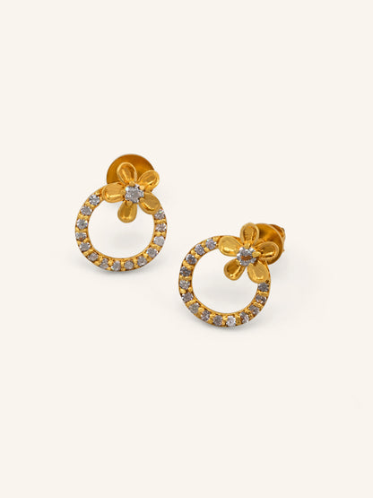 22ct Gold CZ Pendant Set