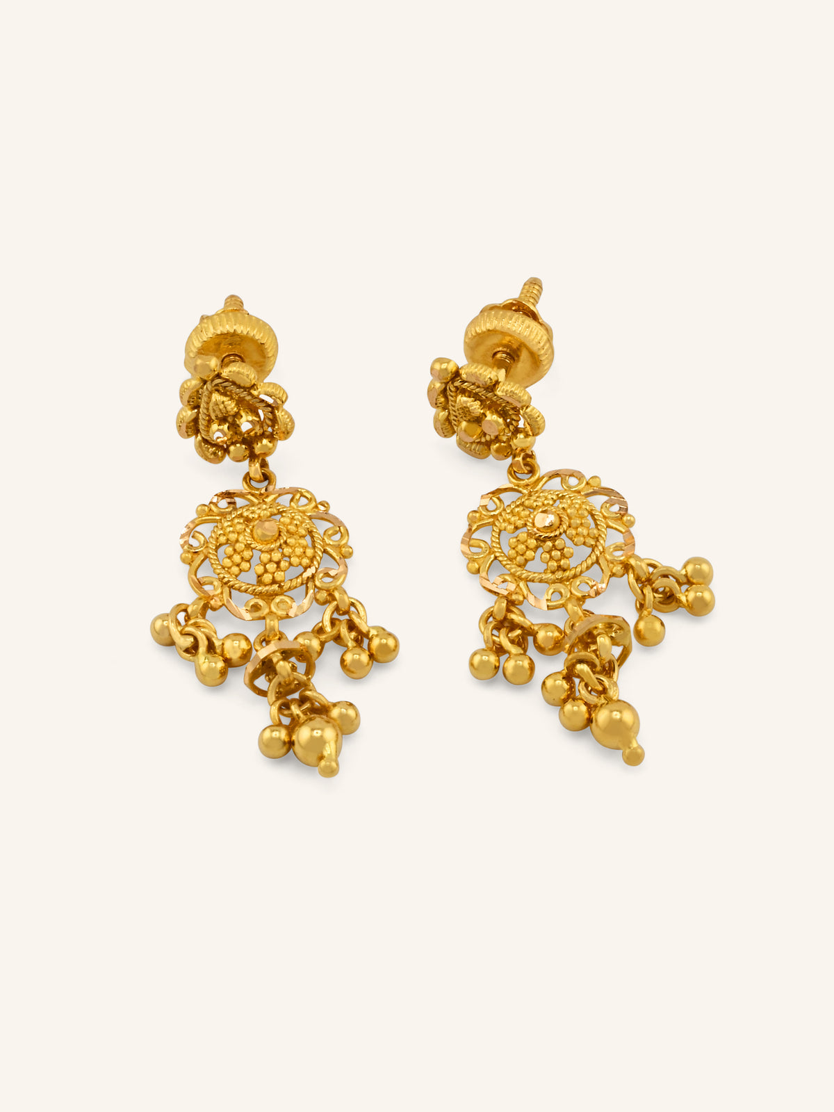 22ct Gold Filigree Pendant Set