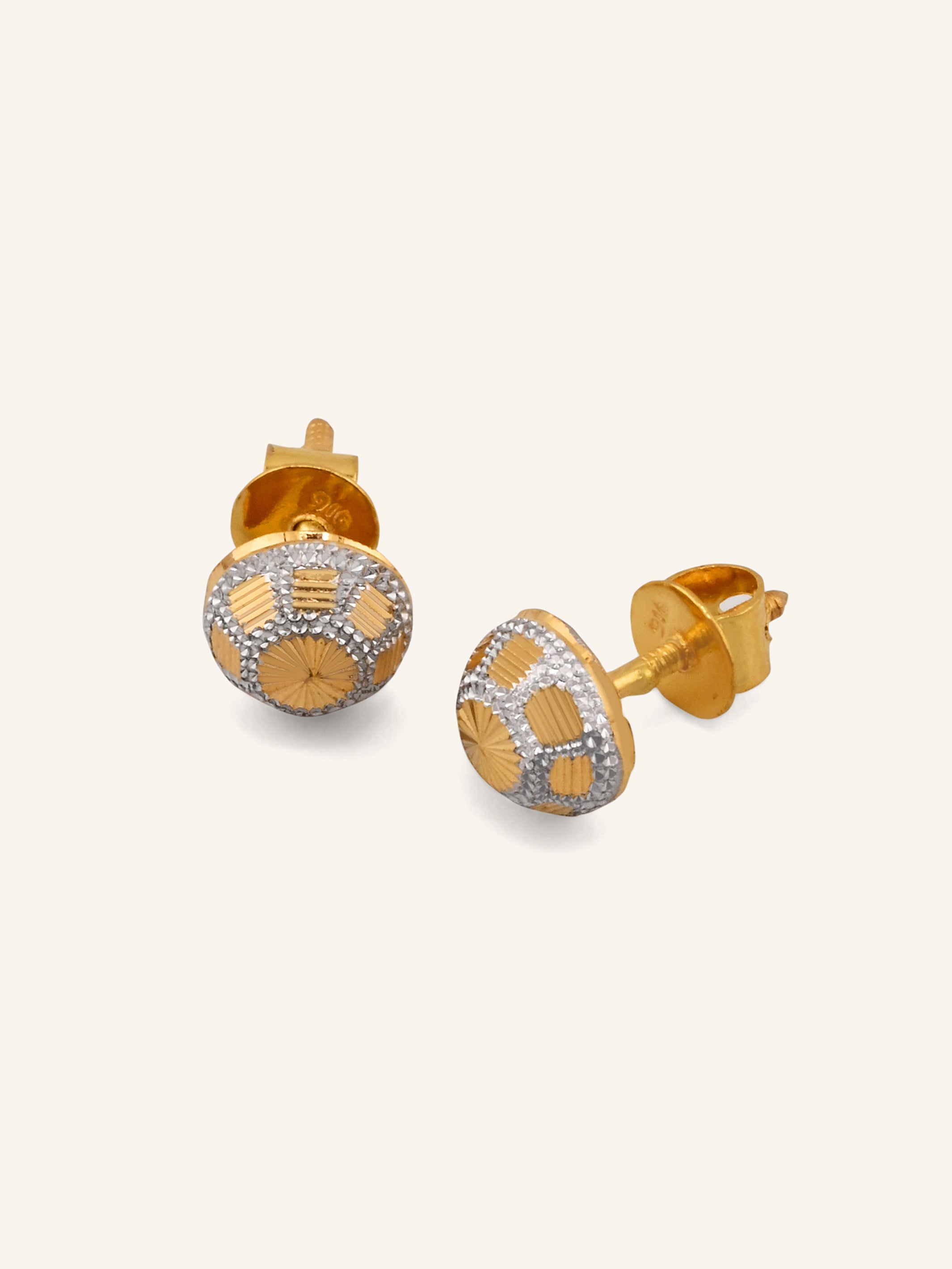 22ct Gold Two Tone Ball Pendant Set