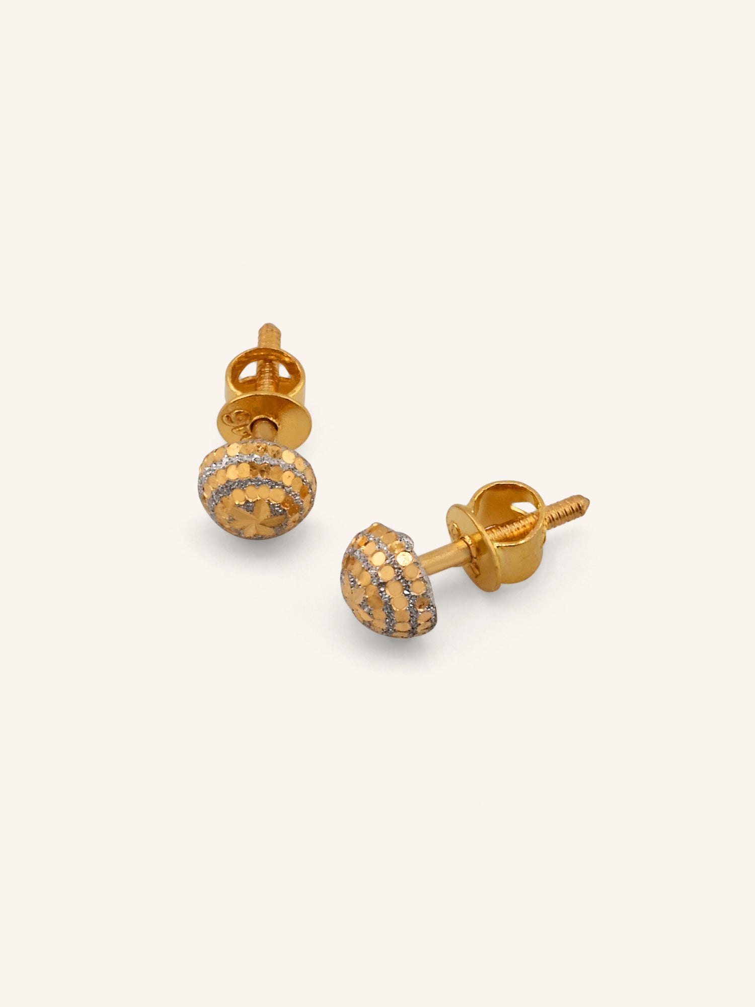 22ct Gold Two Tone Ball Pendant Set