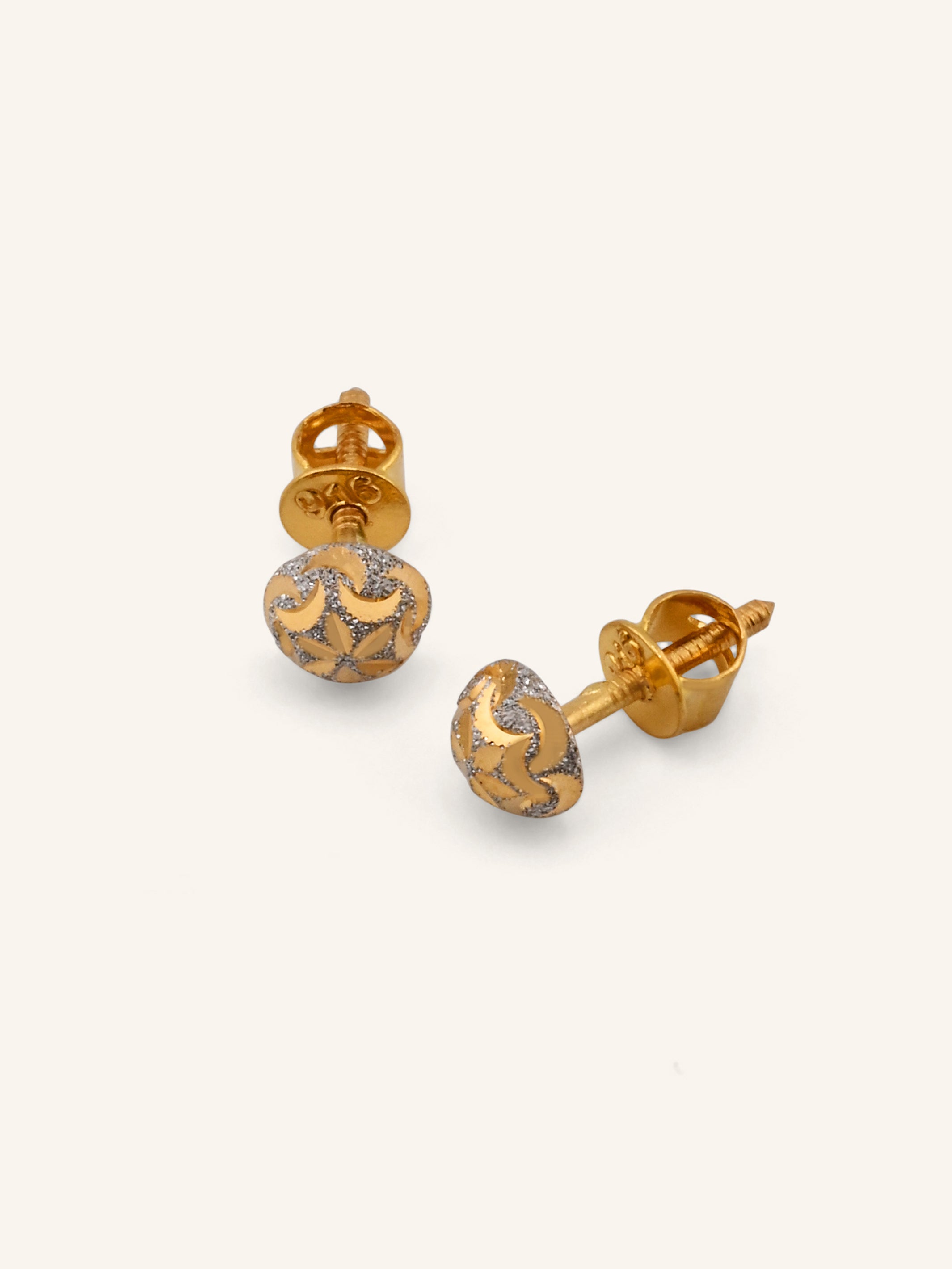 22ct Gold Two Tone Ball Pendant Set