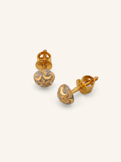 22ct Gold Two Tone Ball Pendant Set