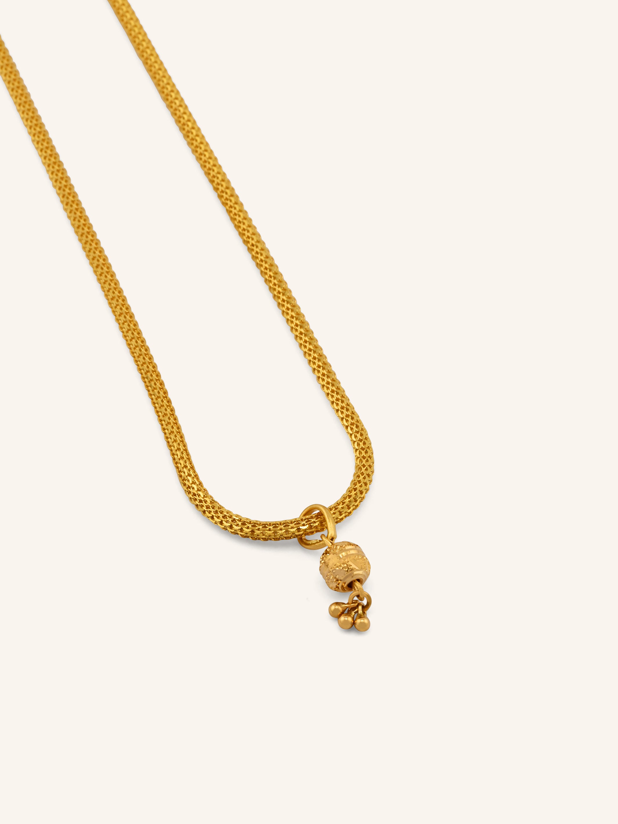 22ct Gold Ball Pendant Set