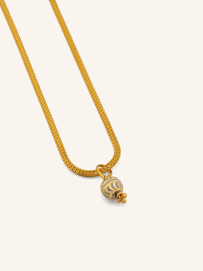 22ct Gold Two Tone Ball Pendant Set