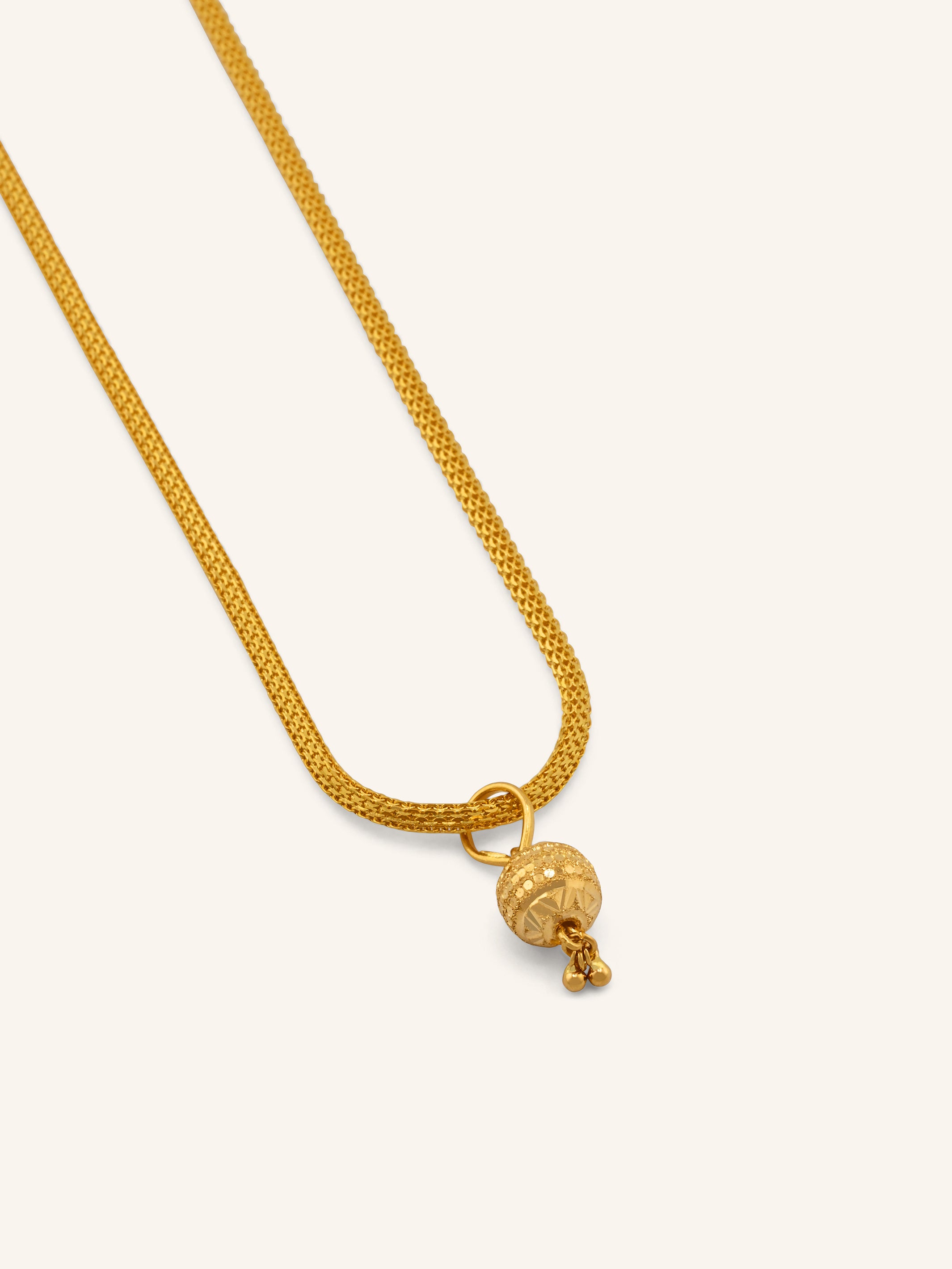 22ct Gold Ball Pendant Set