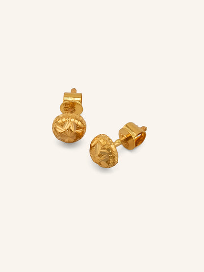 22ct Gold Ball Pendant Set