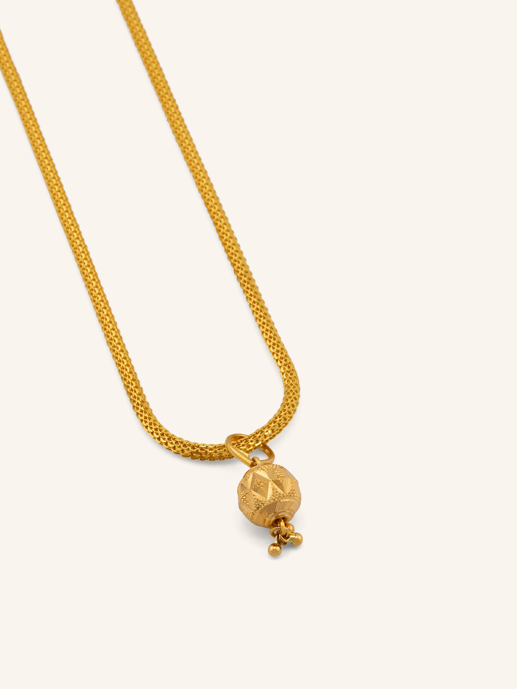 22ct Gold Ball Pendant Set