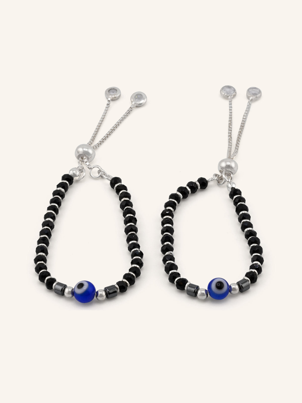 Sterling Silver Evil Eye Adjustable Baby Bracelet