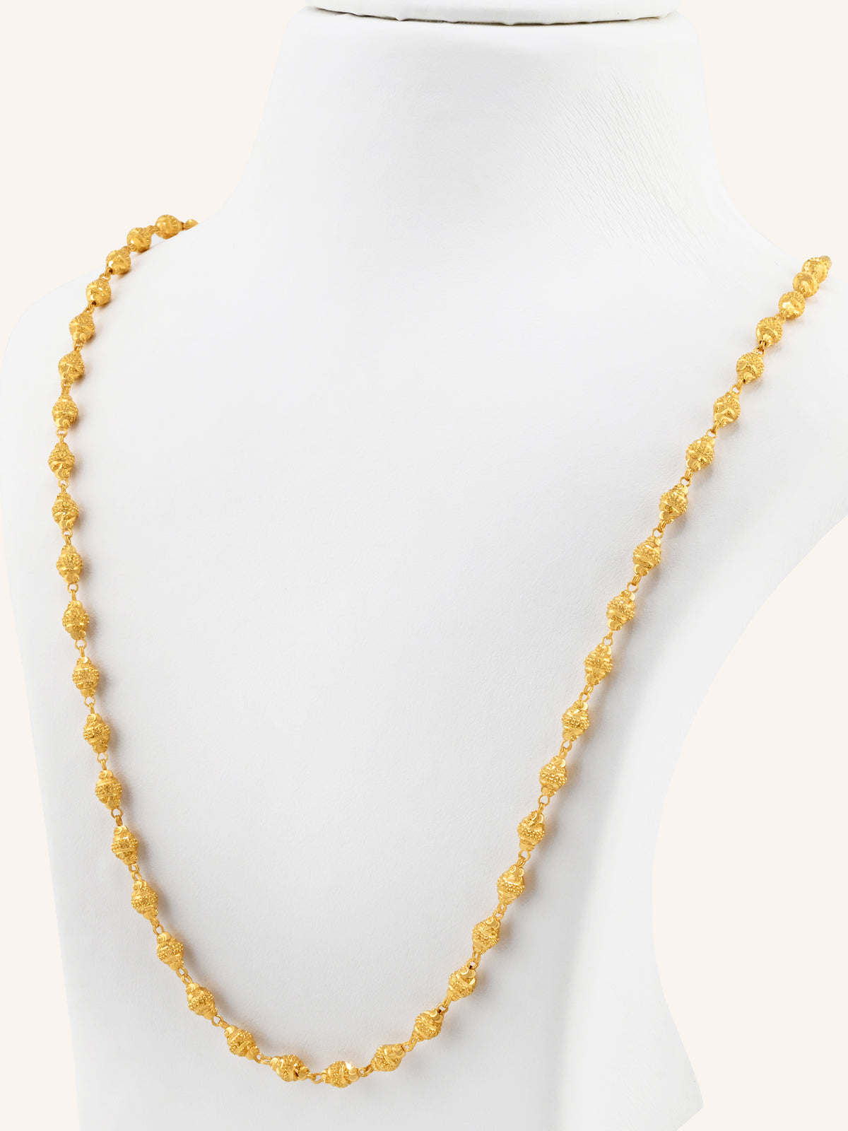 22ct Gold Ball Mala Fancy Chain