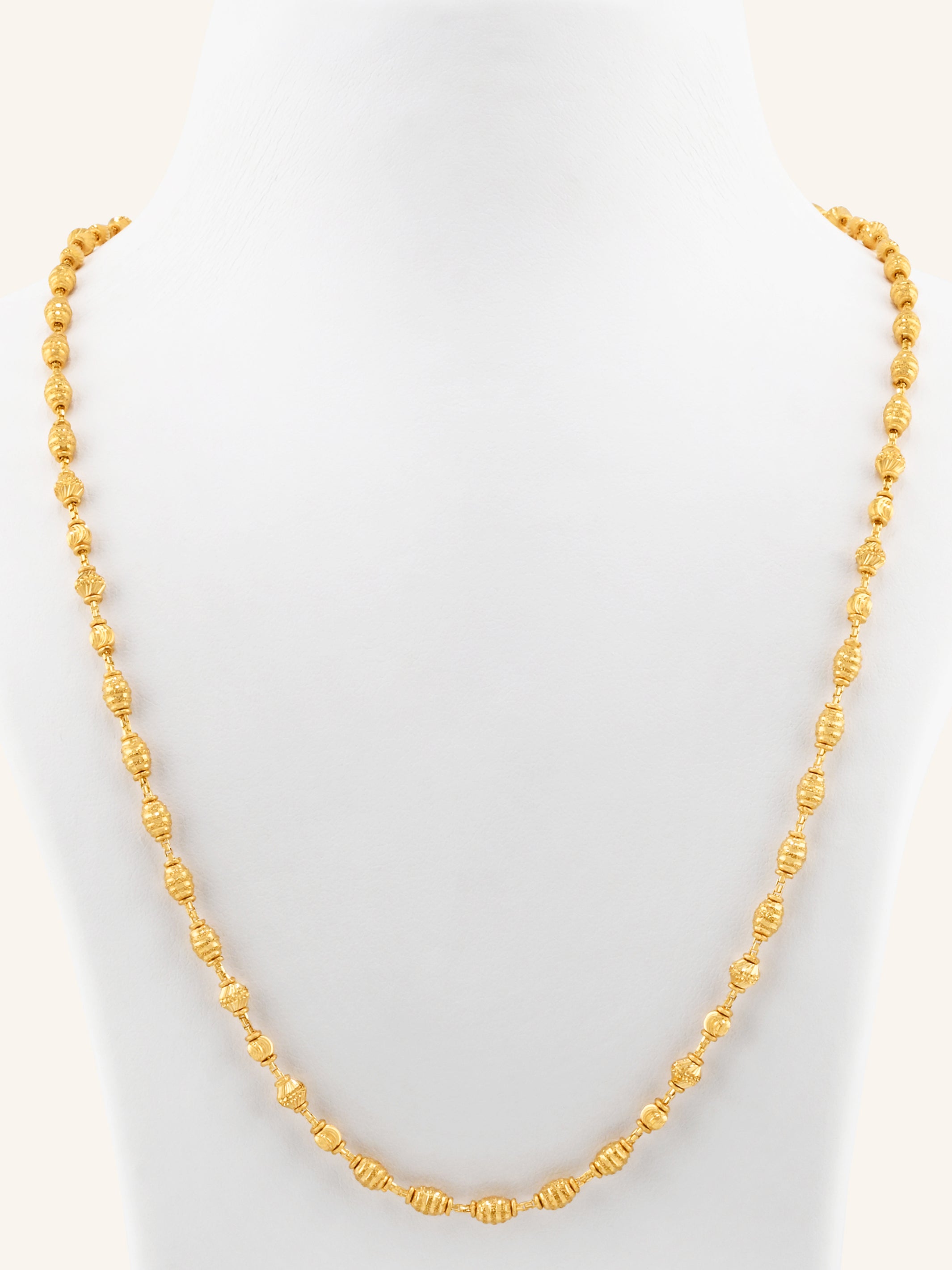 22ct Gold Ball Mala Fancy Chain