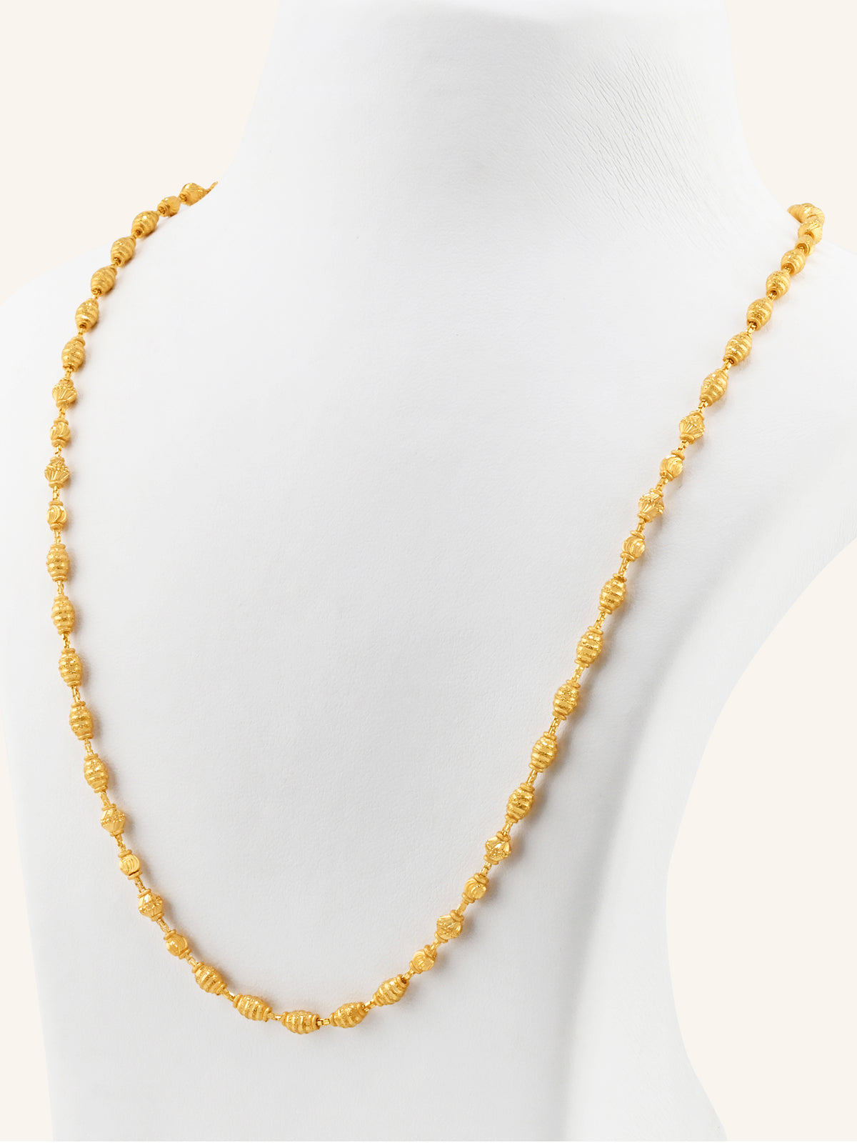 22ct Gold Ball Mala Fancy Chain
