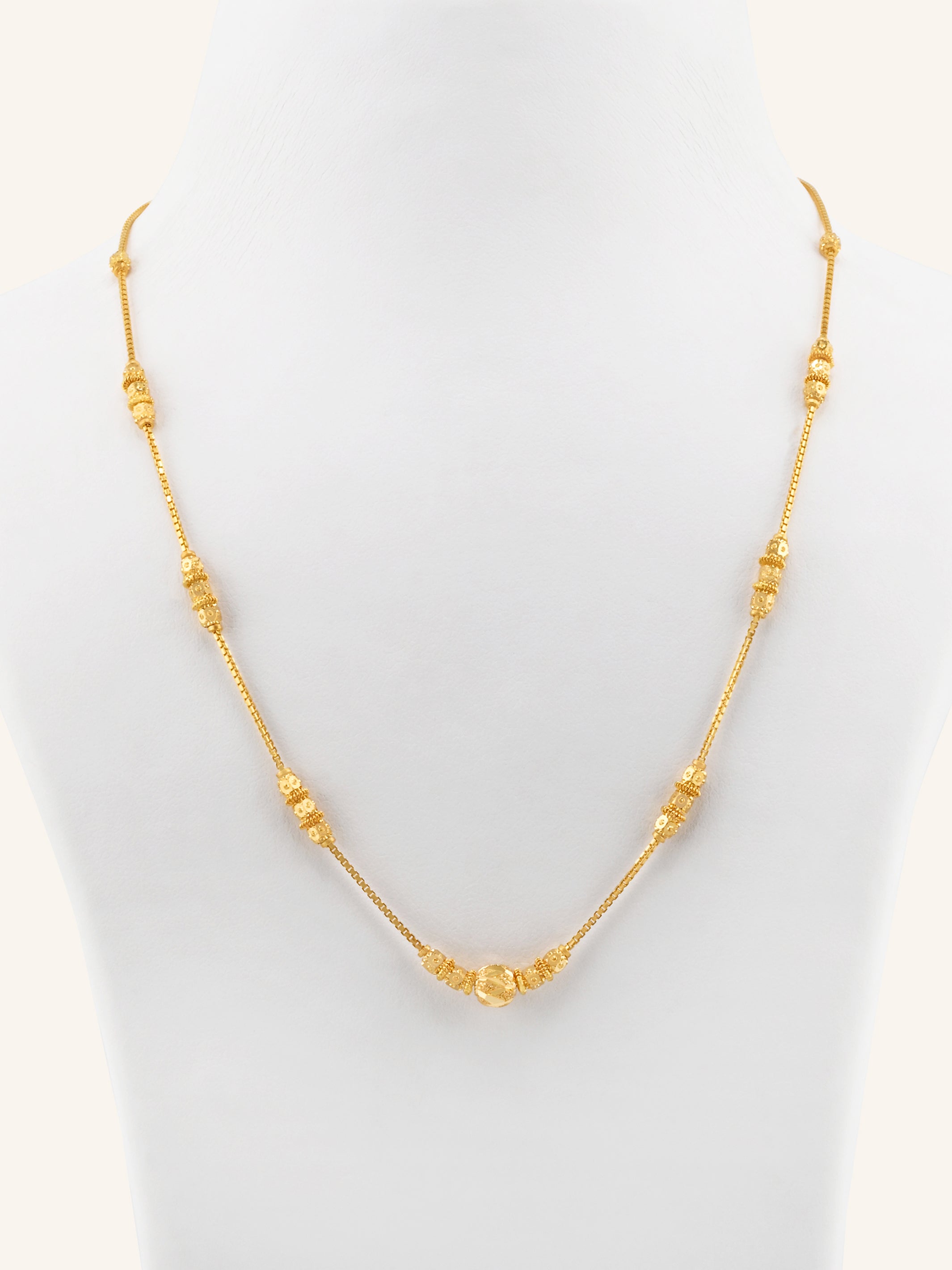 22ct Gold Ball Mala Chain