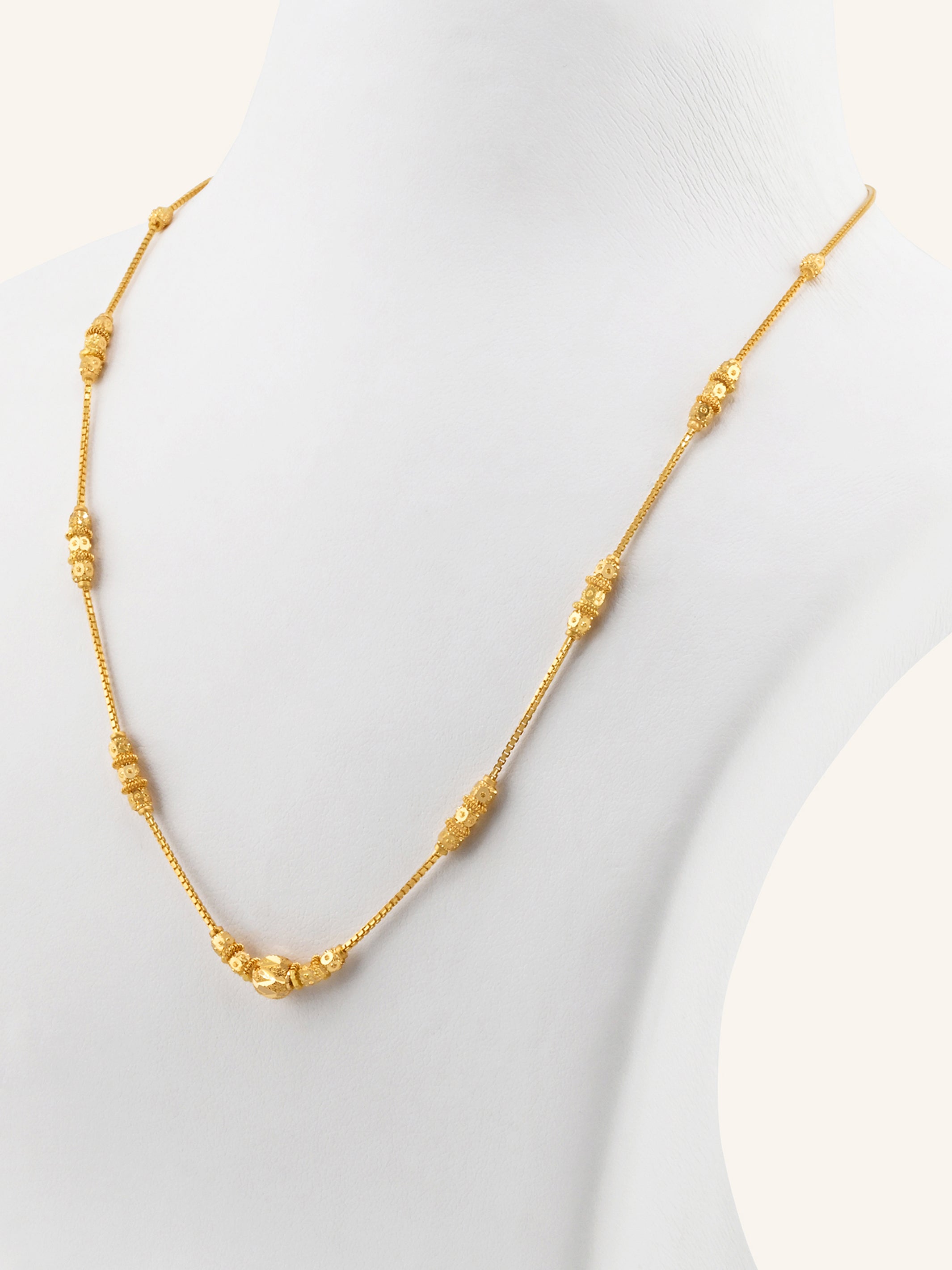 22ct Gold Ball Mala Chain