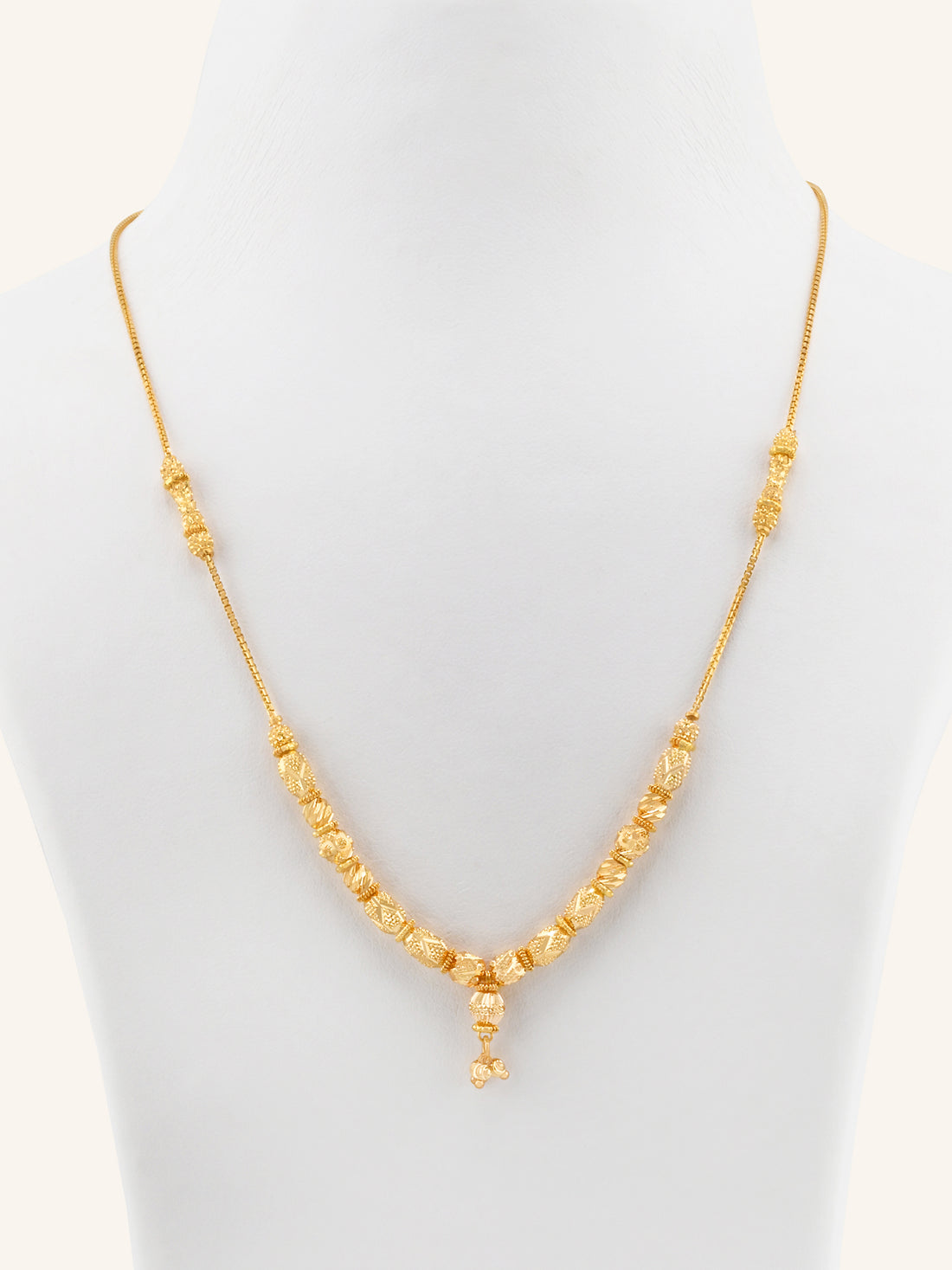 22ct Gold Ball Mala Fancy Chain