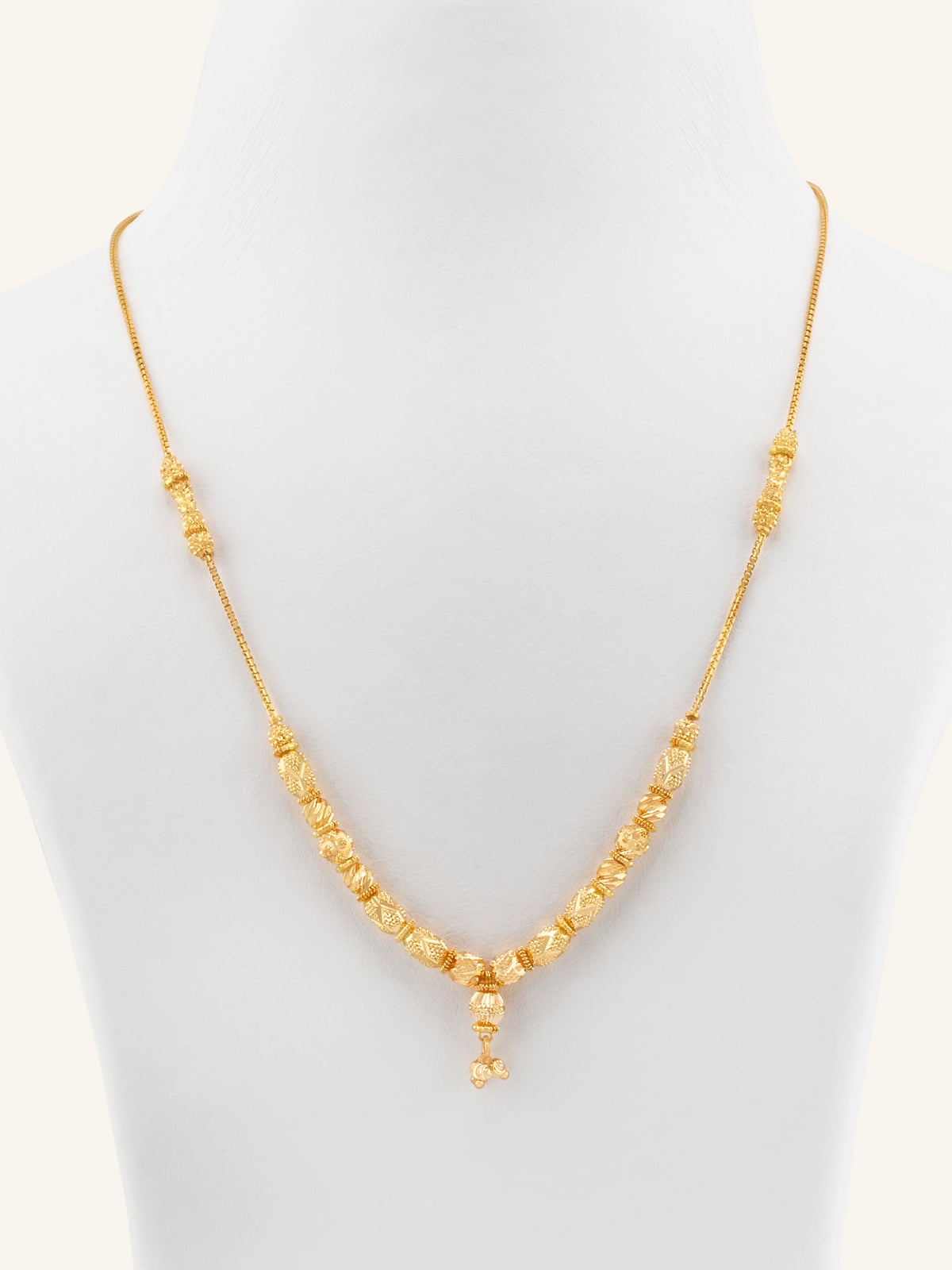 22ct Gold Ball Mala Fancy Chain