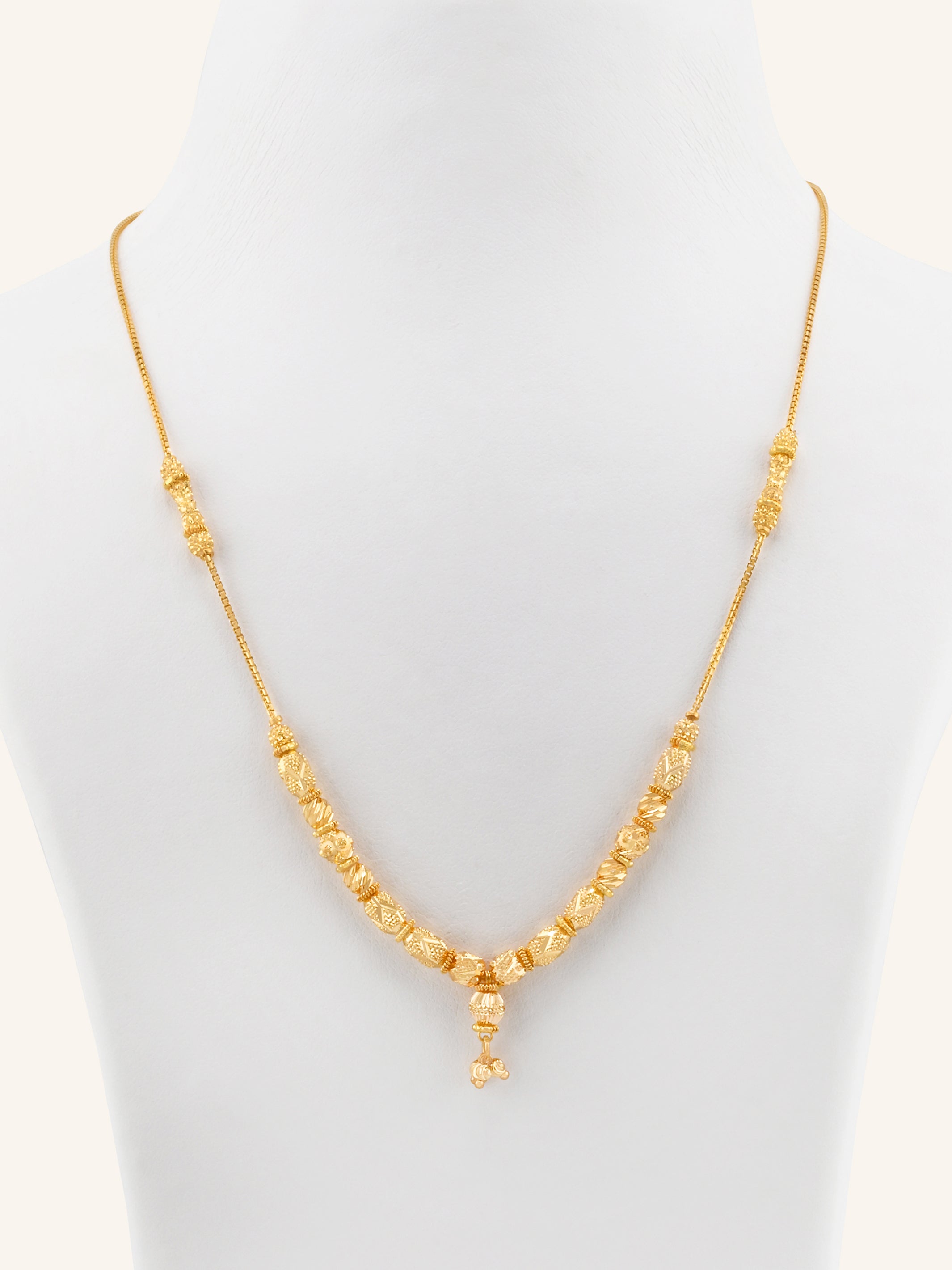 22ct Gold Ball Mala Fancy Chain