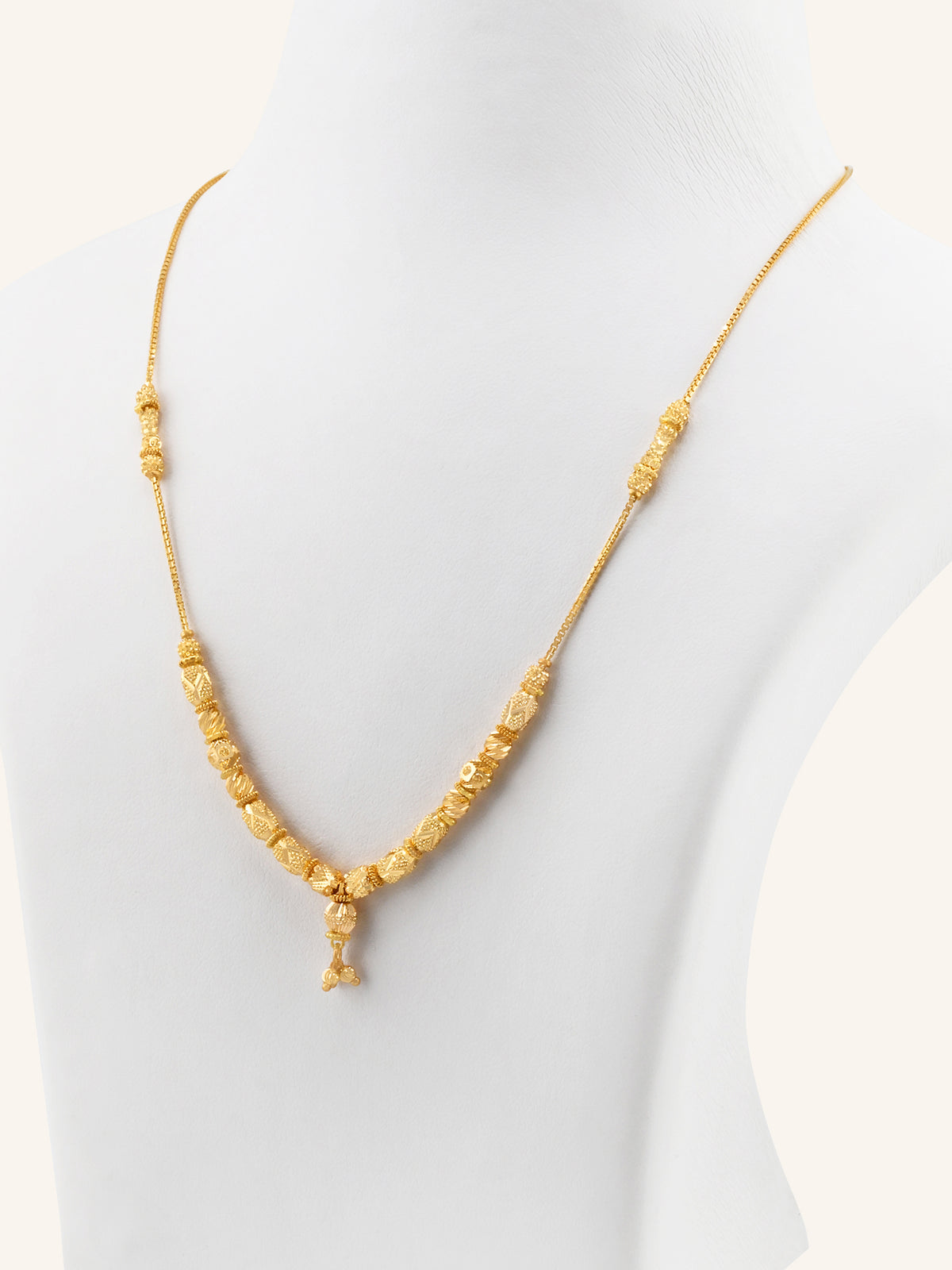 22ct Gold Ball Mala Fancy Chain