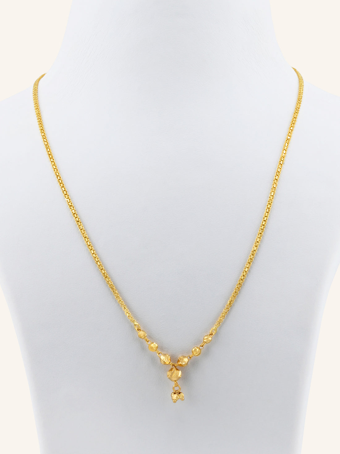 22ct Gold Ball Mala Fancy Chain