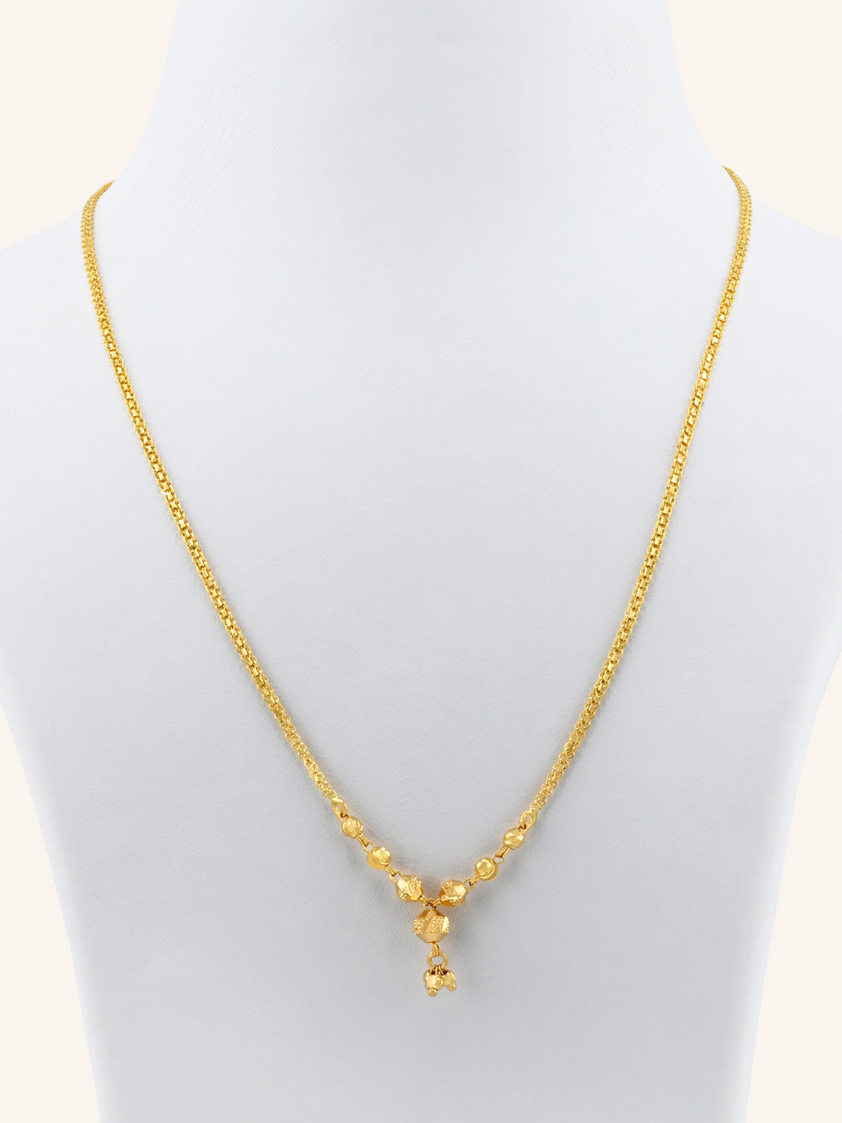 22ct Gold Ball Mala Fancy Chain
