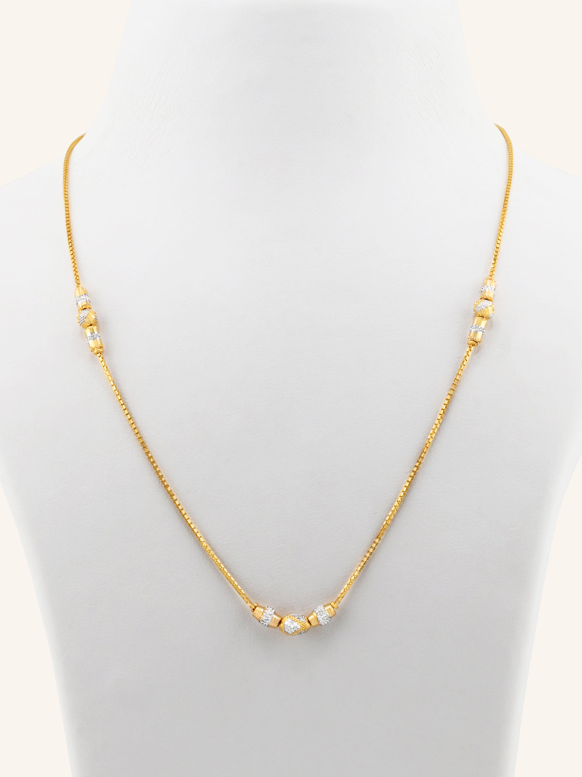 22ct Gold Two Tone Ball Chain