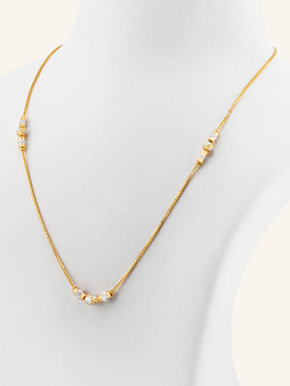 22ct Gold Two Tone Ball Chain