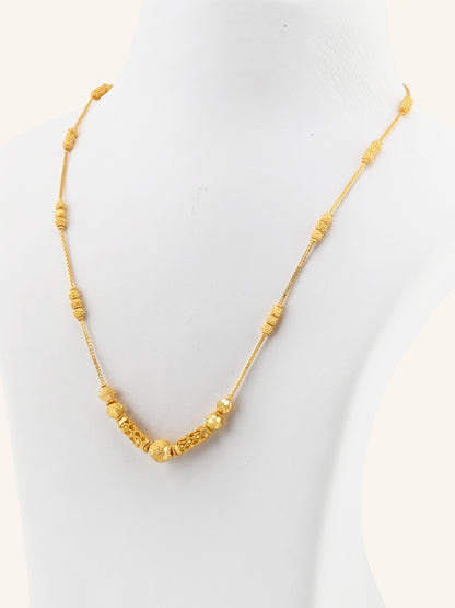 22ct Gold Ball Mala Chain