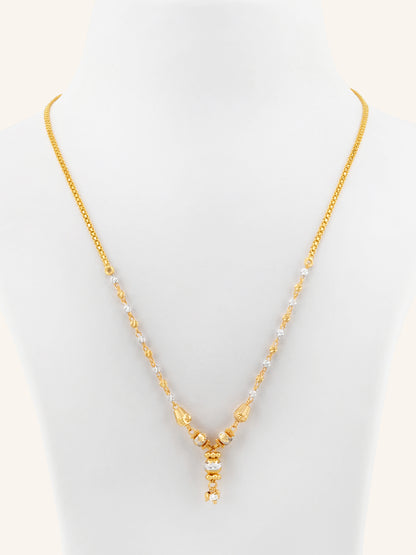 22ct Gold Two Tone Ball Mala Chain