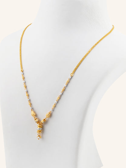 22ct Gold Two Tone Ball Mala Chain