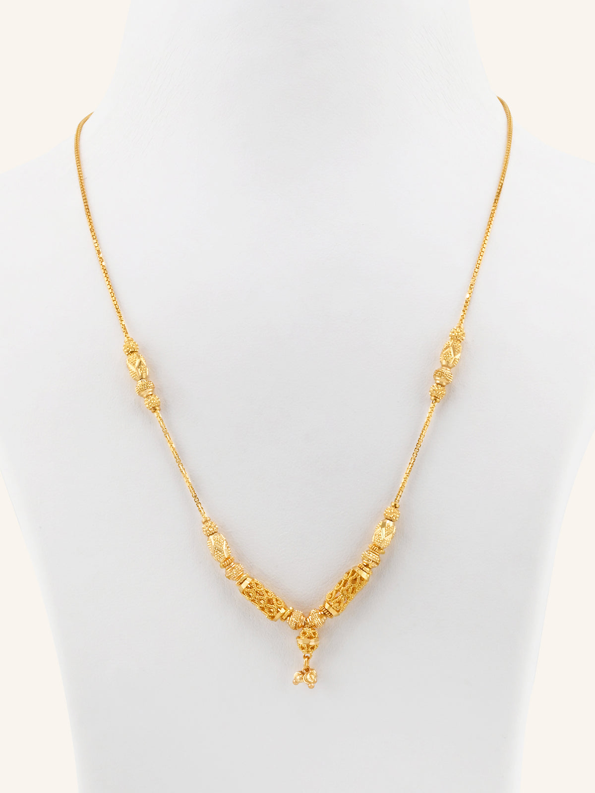 22ct Gold Ball Mala Fancy Chain