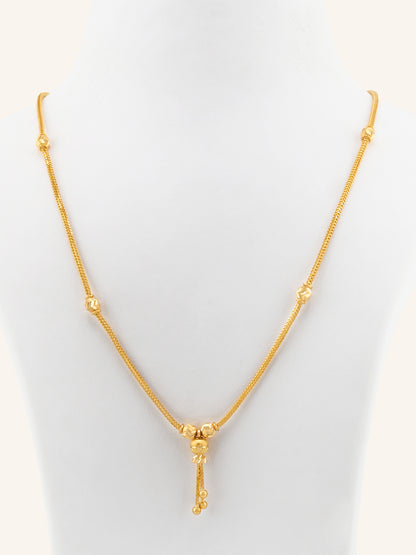 22ct Gold Ball Mala Fancy Chain