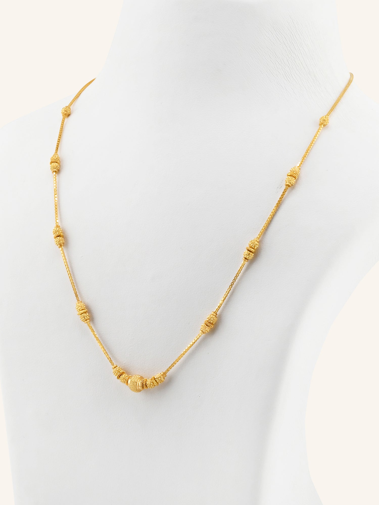 22ct Gold Ball Mala Chain