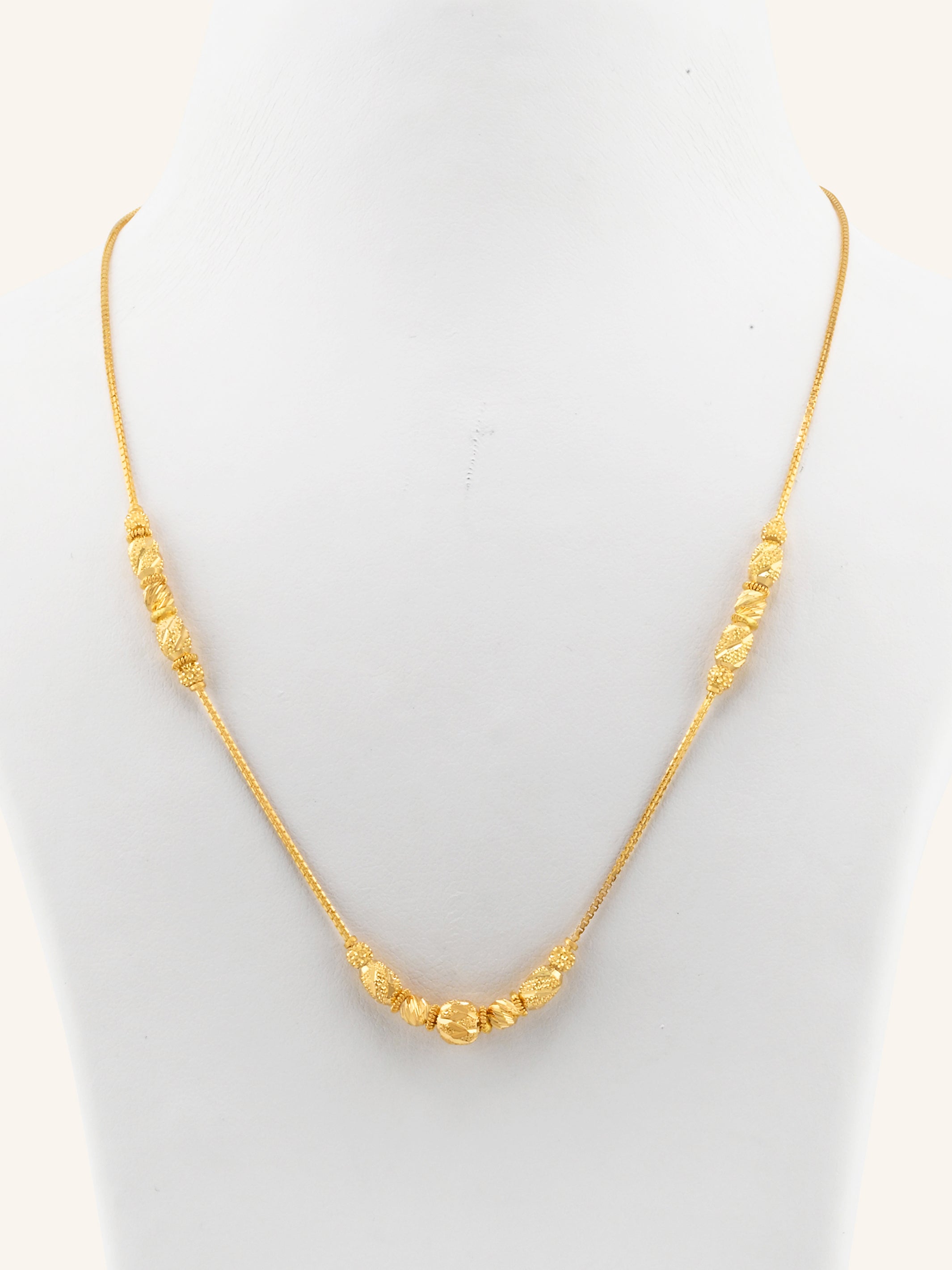 22ct Gold Ball Mala Chain