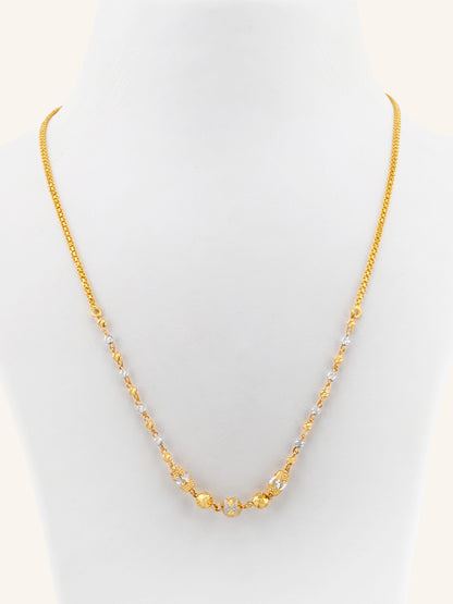 22ct Gold Two Tone Ball Chain