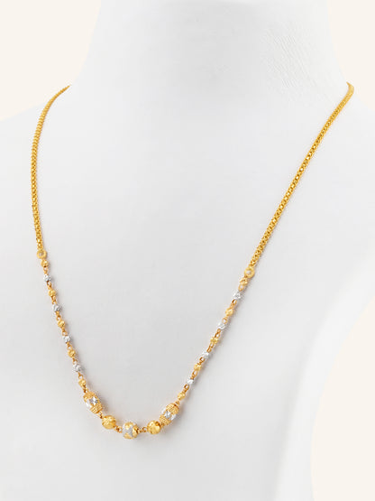 22ct Gold Two Tone Ball Chain