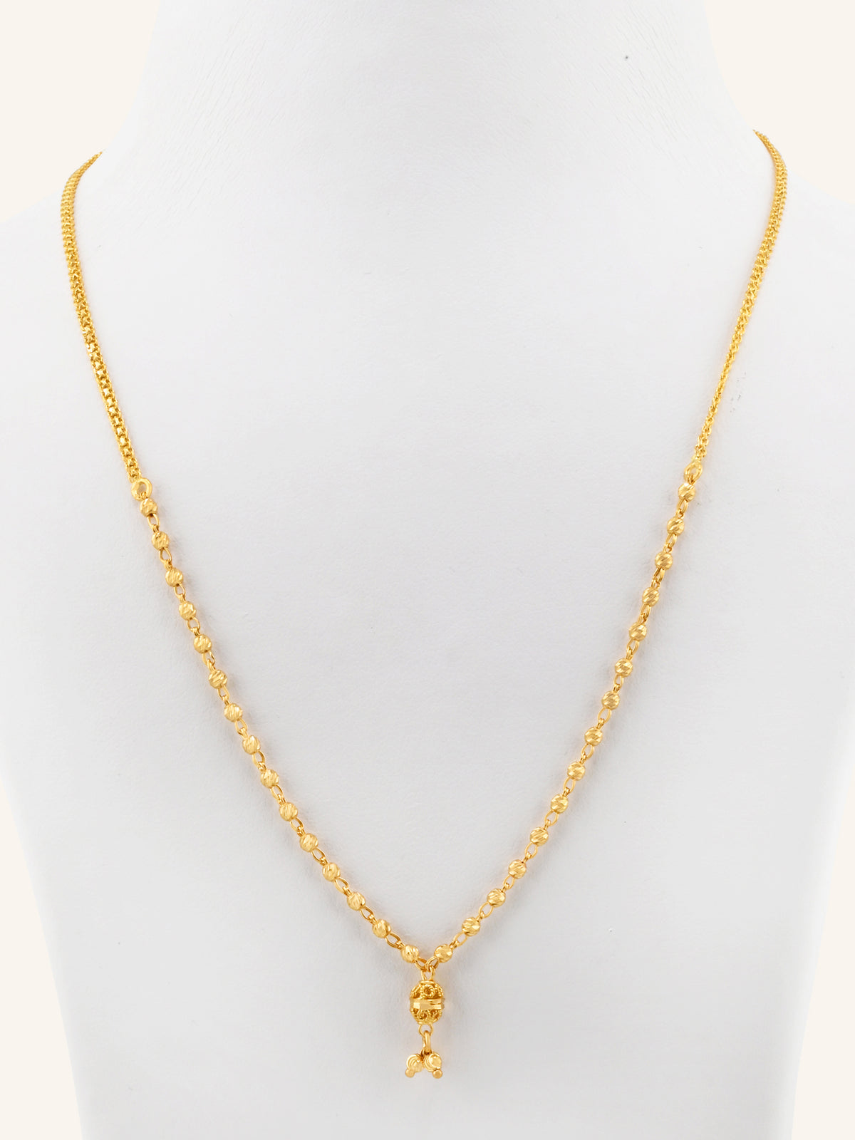 22ct Gold Ball Mala Fancy Chain