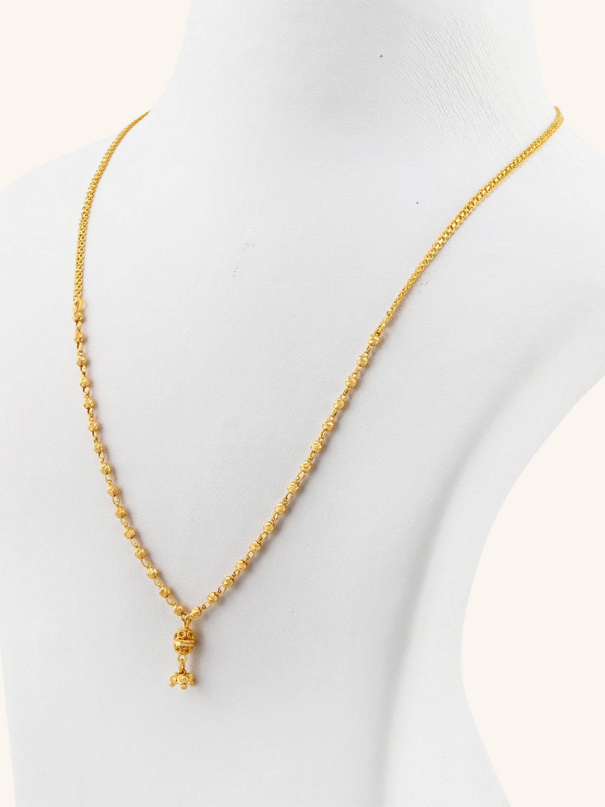 22ct Gold Ball Mala Fancy Chain