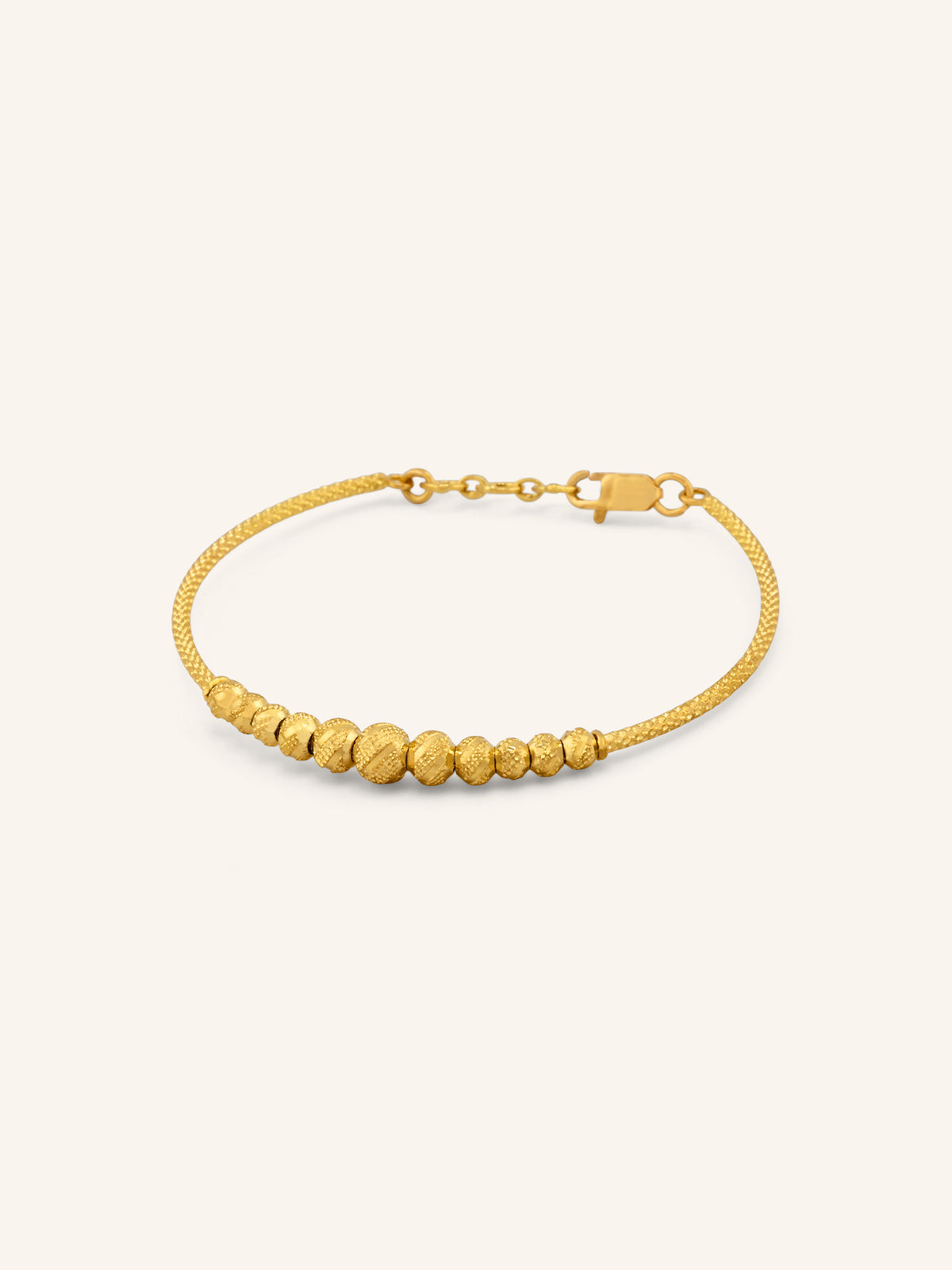22ct Gold Ball 1 Piece Bangle