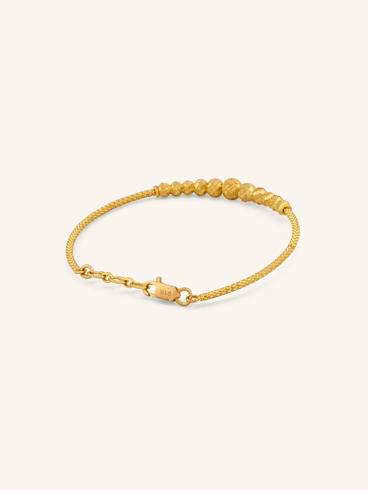 22ct Gold Ball 1 Piece Bangle