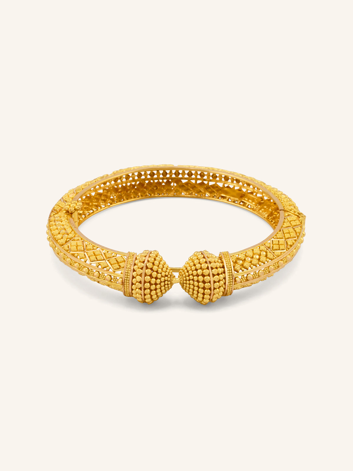 22ct Gold Filigree Pair Screw Bangle