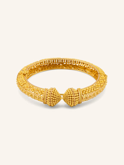 22ct Gold Filigree Pair Screw Bangle
